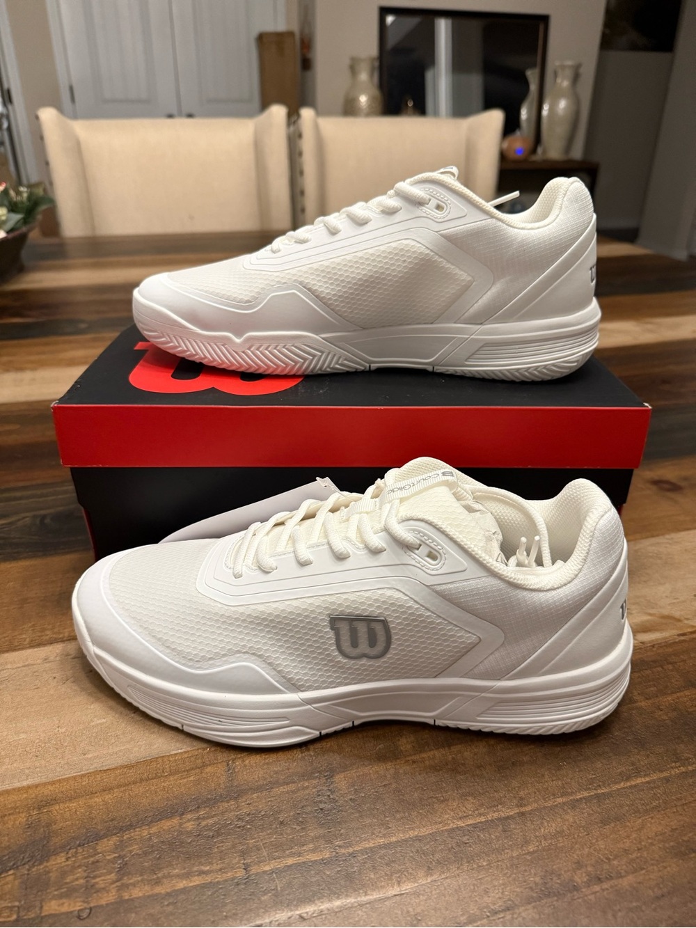 Wilson Men's All-White Court Sneakers